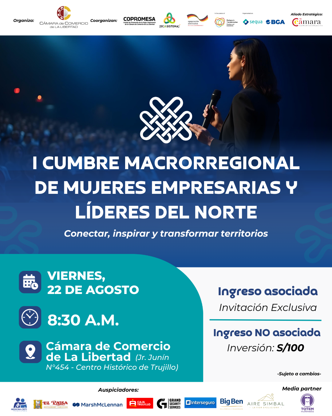 I CUMBRE MACRO REGIONAL DE MUJERES EMPRESARIAS Y LÍDERES DEL NORTE ...